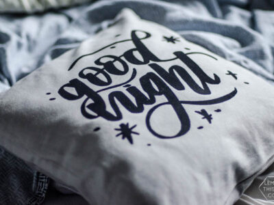 DIY Handlettered throw pillow- love the flocked look! Plus the design is a free download
