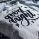 DIY Handlettered throw pillow- love the flocked look! Plus the design is a free download