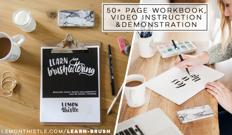 LOVE this Idea! Learn brush lettering online. That workbook looks amazing.