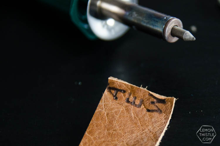 DIY Monogrammed Leather Key Chain- LOVE this! I like the classic look of the burned leather. And looks easy too.