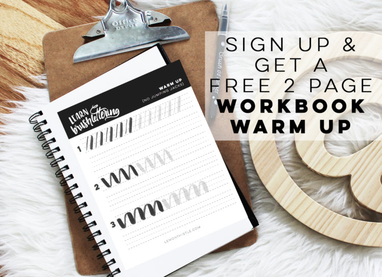 LOVE this Idea! Learn brush lettering online. That workbook looks amazing.