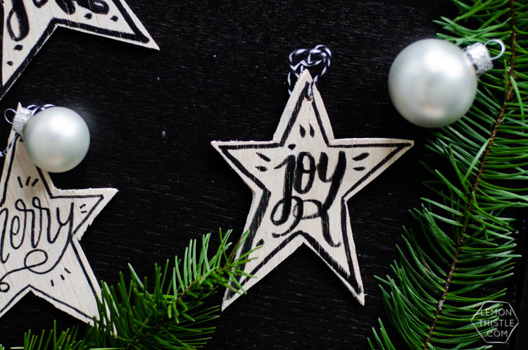 These DIY wooden star ornaments add some monochromatic charm to your Christmas tree and are done with NO power tools in less than 10 minutes.