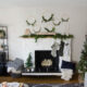 Canadian Christmas Home Tour- I love the black, white and fresh greenery in this holiday style!