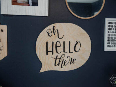 DIY Speech Bubble Sign made of plywood- I LOVE this! So fun for a gallery wall or kids room