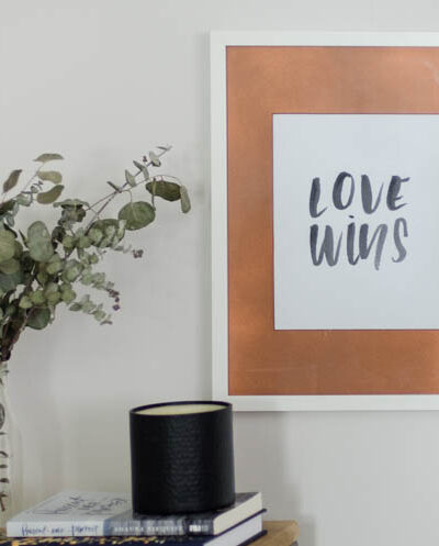 DIY Copper photo frame mat- this is such an easy upgrade!