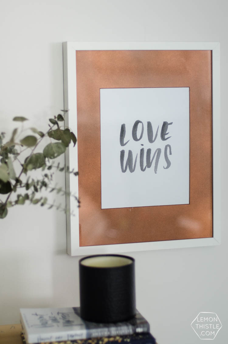 DIY Copper photo frame mat- this is such an easy upgrade!