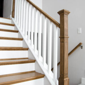 How to install a wooden handrail on split level stairs (the DIY way)