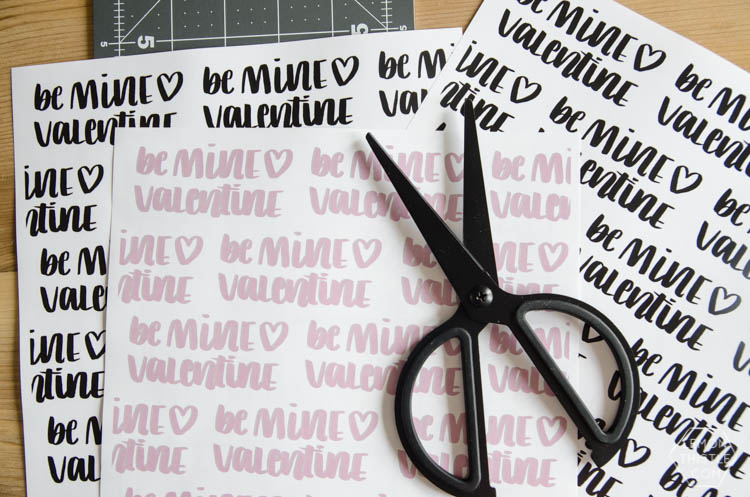 Valentines Treat Box printables- love the handlettering on these! 
