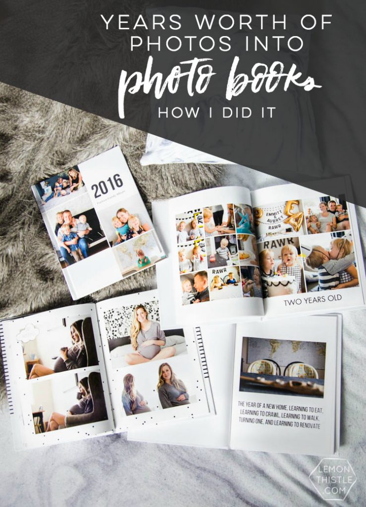 Modern Yearly Photobooks & organizing years of photos Lemon Thistle