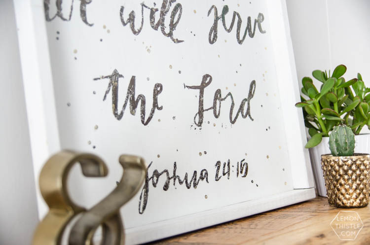 Tips and tricks to apply deco foils to wood- using a stencil and giving a crackled, rustic finish- LOVE the gold leaf overlay look