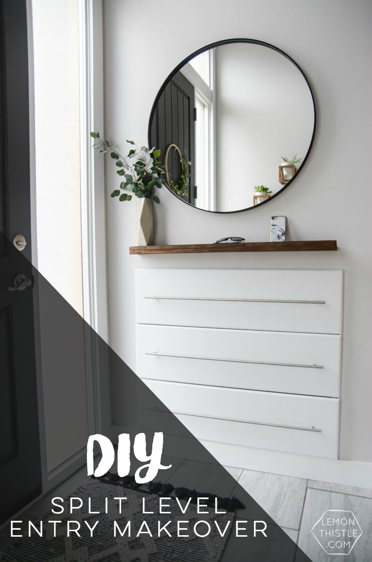 A Diy Split Level Entry Makeover Before After Lemon Thistle