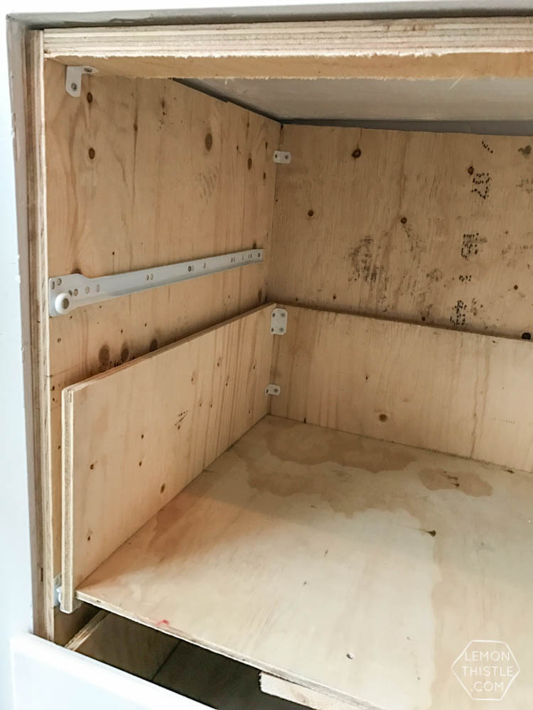 What a great storage solution for a split level entry home! DIY Built in Shoe Storage Drawers
