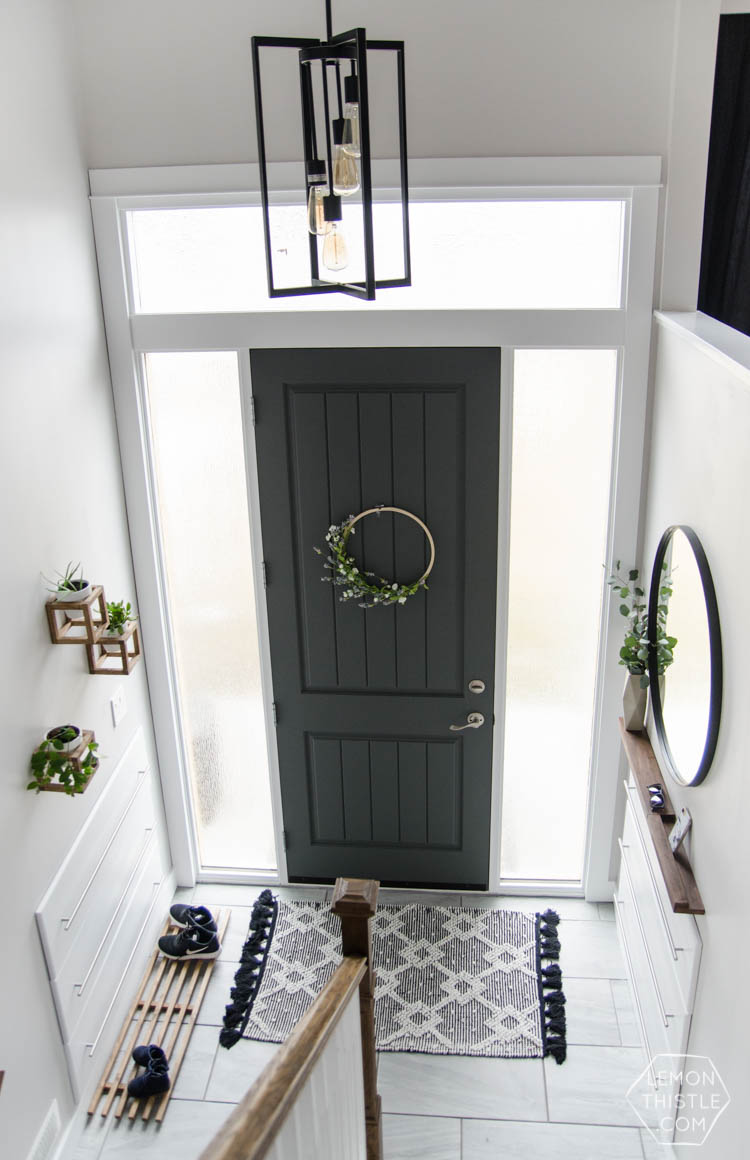 A Diy Split Level Entry Makeover Before After Lemon Thistle