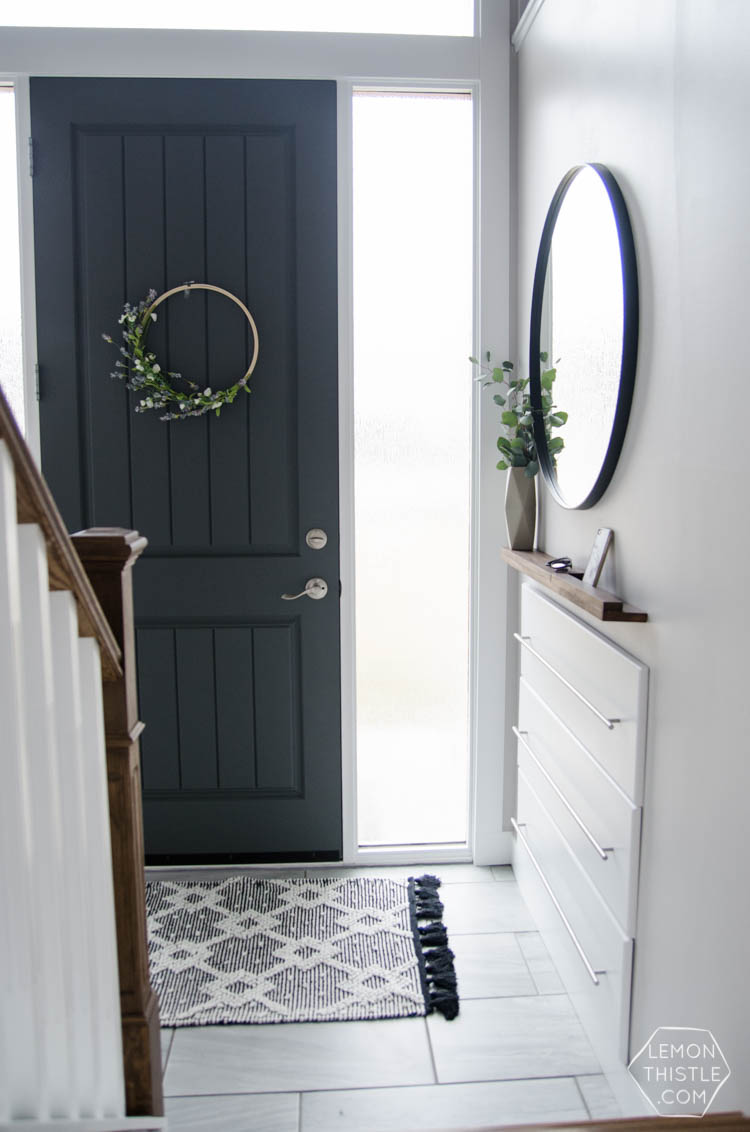 A Diy Split Level Entry Makeover Before After Lemon Thistle