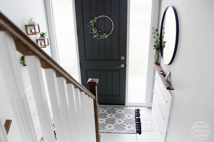 A Diy Split Level Entry Makeover Before After Lemon Thistle