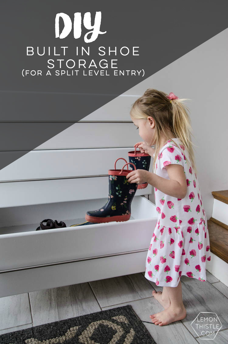 Diy Shoe Storage For A Split Level Entry Lemon Thistle