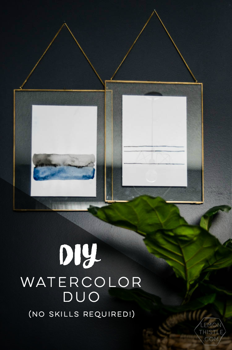 I love this simple watercolor painting duo! And the video tutorial makes it so easy to make. 