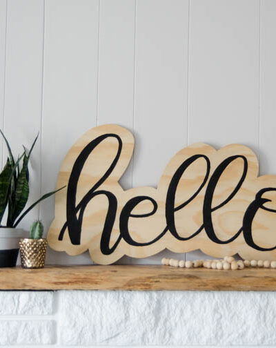 DIY plywood cutout hello sign... I LOVE this! And the video makes it look so simple