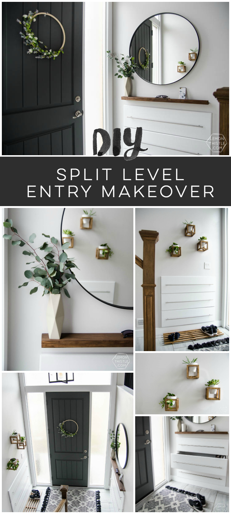 A Diy Split Level Entry Makeover Before After Lemon Thistle