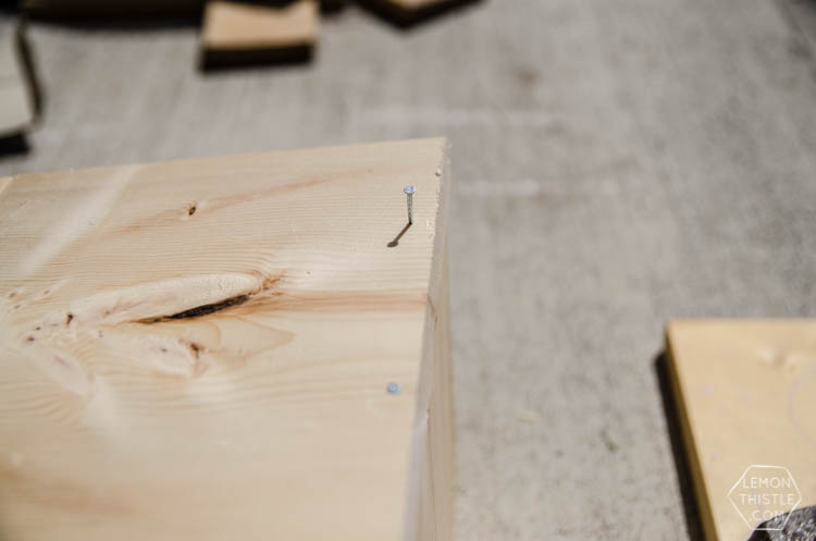 Wooden box being nailed shut with GC inside