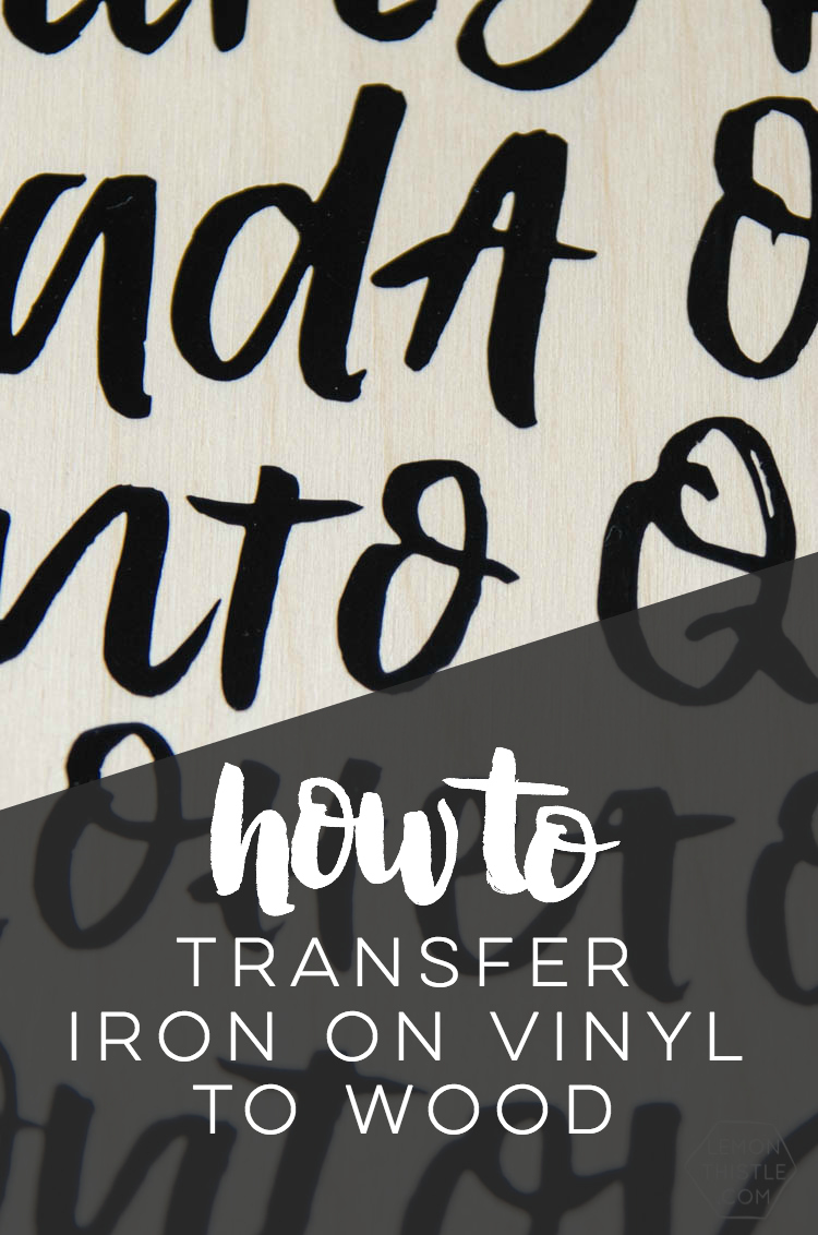 how to transfer iron on vinyl to wood- who knew heat transfer vinyl worked for wood signs! Great tips and tricks