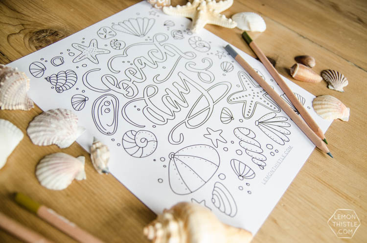 Love this free printable coloring sheet! Plus the hand lettering is rad. Perfect for summer