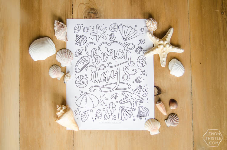 Love this free printable coloring sheet! Plus the hand lettering is rad. Perfect for summer