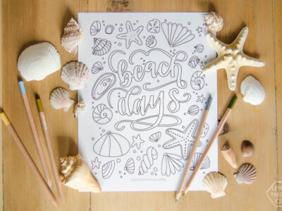 Love this free printable coloring sheet! Plus the hand lettering is rad. Perfect for summer