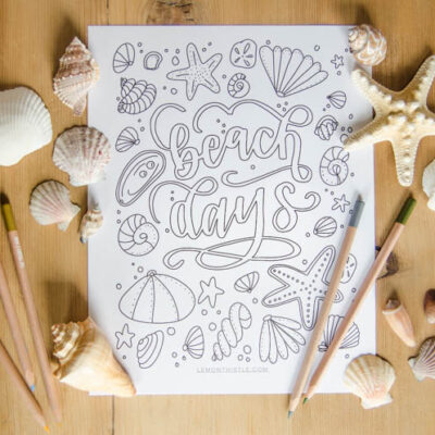 Love this free printable coloring sheet! Plus the hand lettering is rad. Perfect for summer