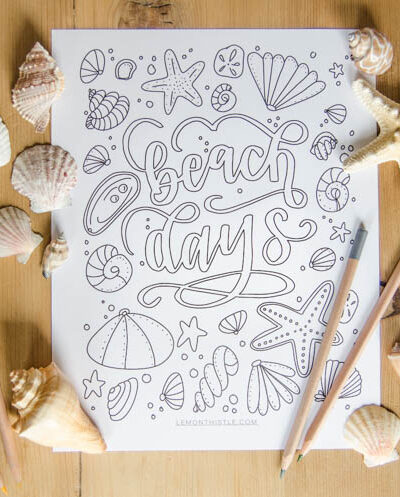 Love this free printable coloring sheet! Plus the hand lettering is rad. Perfect for summer