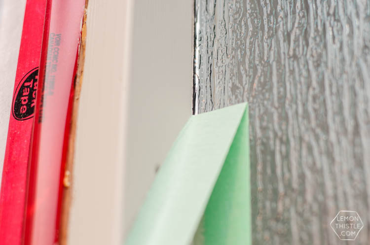 Front door update- painting and tape tips for an easy job