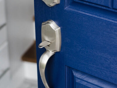 Front door update- painting and tape tips for an easy job