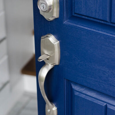 Front door update- painting and tape tips for an easy job