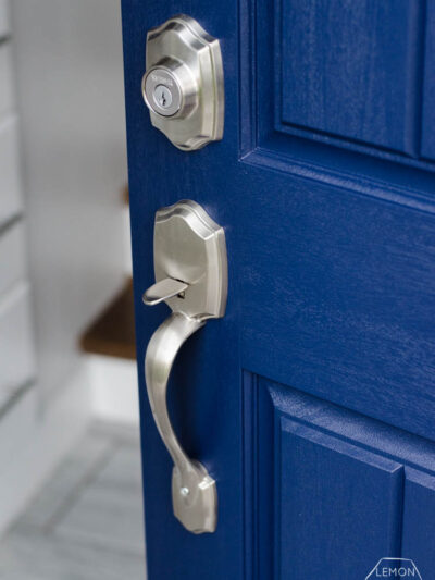 Front door update- painting and tape tips for an easy job