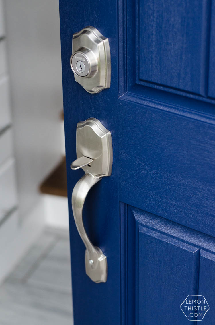 Front door update- painting and tape tips for an easy job