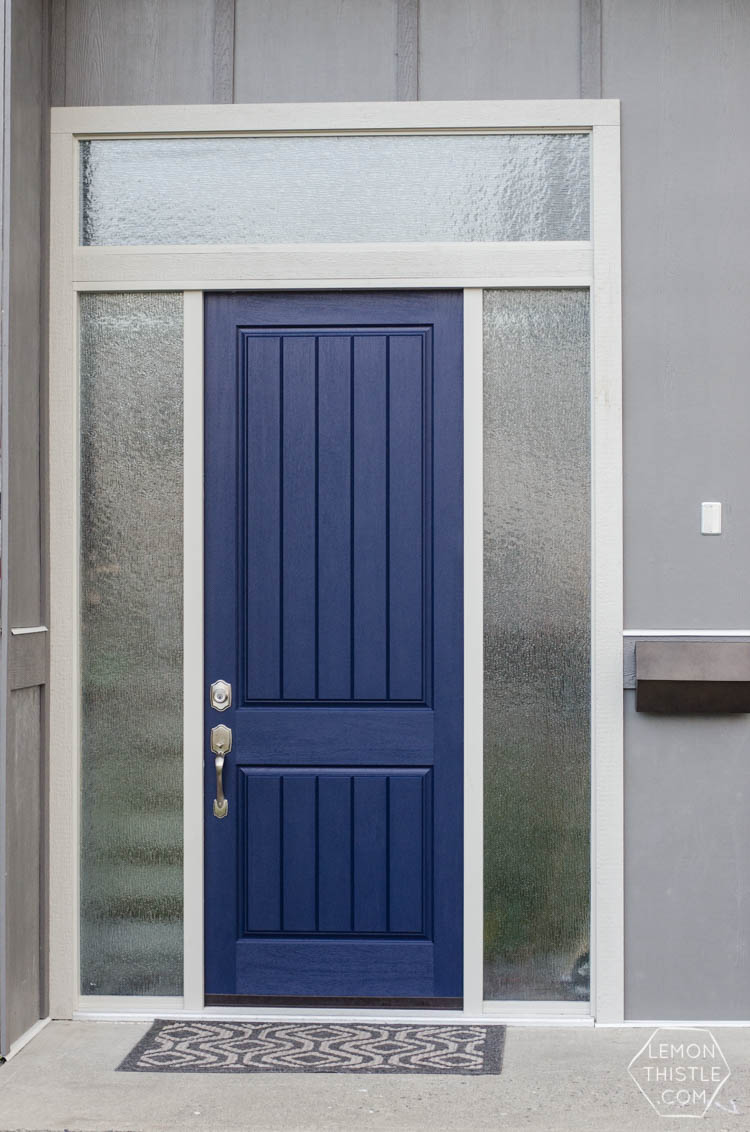 Front door update- painting and tape tips for an easy job