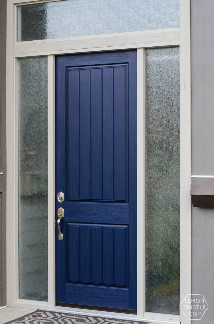 Front door update- painting and tape tips for an easy job