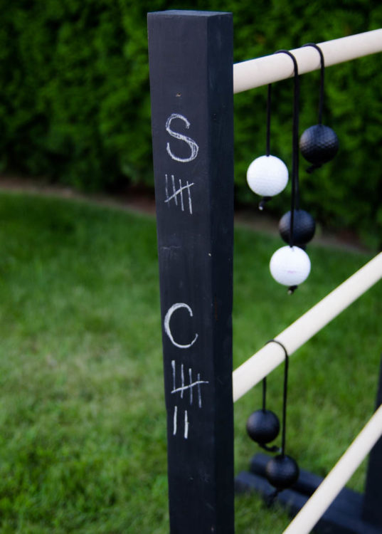 DIY Ladder Ball (with Chalkboard Score Keeper) Lemon Thistle