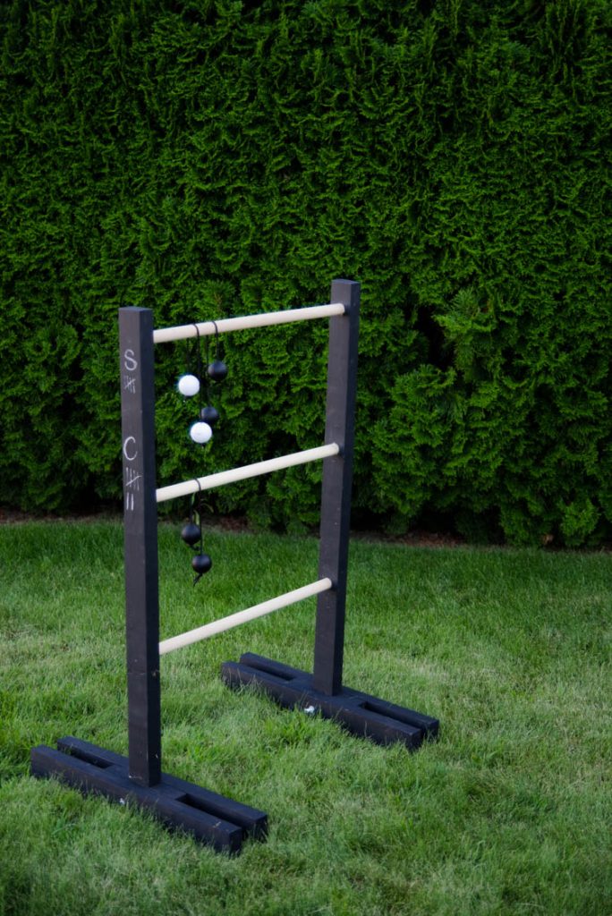 DIY Ladder Ball (with Chalkboard Score Keeper) Lemon Thistle