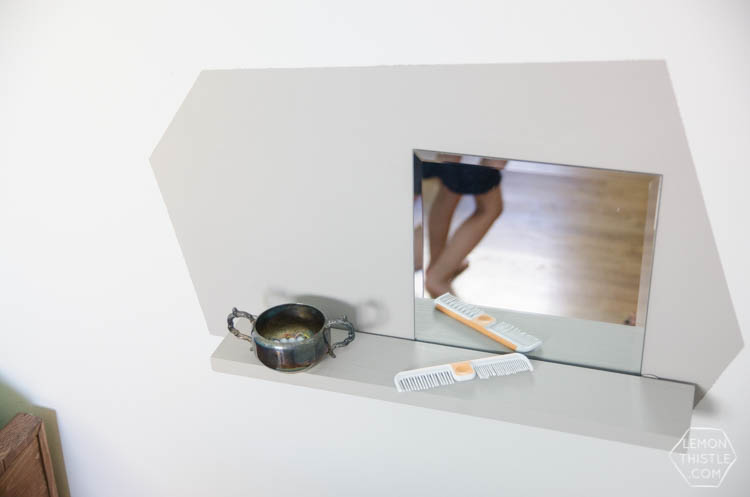 DIY Kids Floating Vanity- this is so perfect to teach kids to get themselves ready!