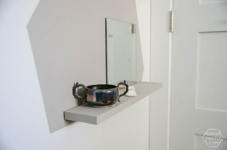 DIY Kids Floating Vanity- this is so perfect to teach kids to get themselves ready!