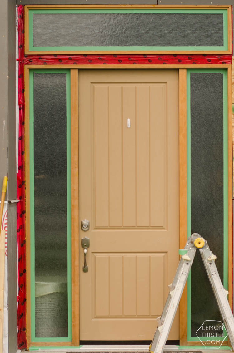 Front door update- painting and tape tips for an easy job