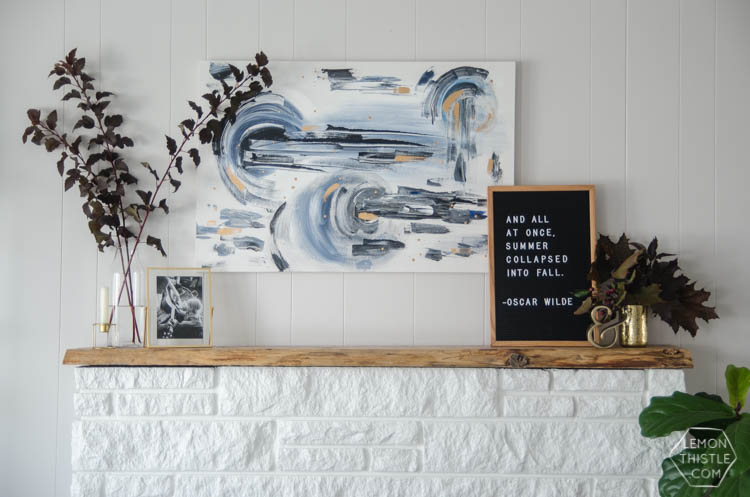 Love this natural and metallics autumn home tour