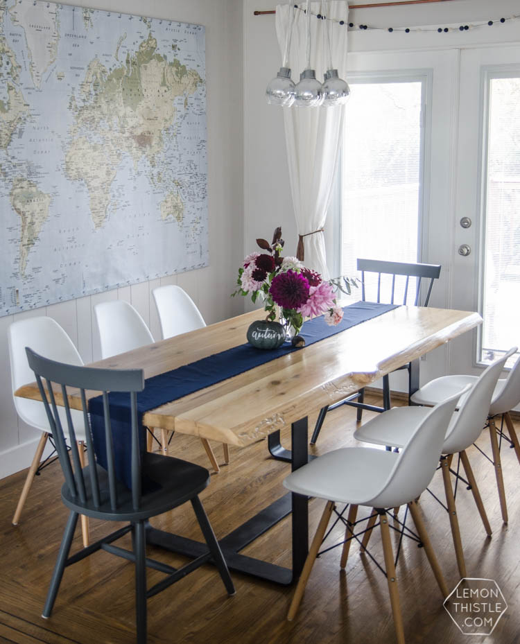 Love this natural and metallics autumn home tour