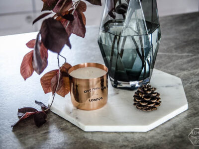 Love this natural and metallics autumn home tour