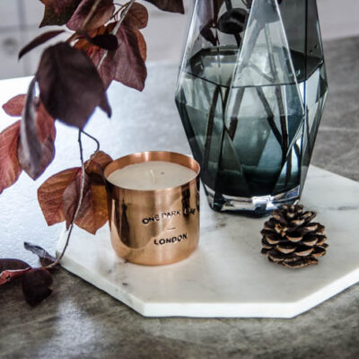 Love this natural and metallics autumn home tour