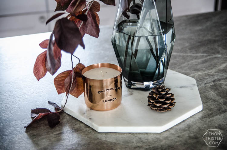 Love this natural and metallics autumn home tour