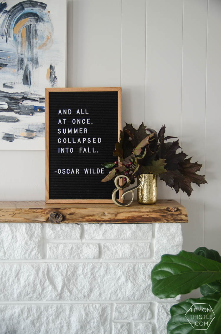Love this natural and metallics autumn home tour