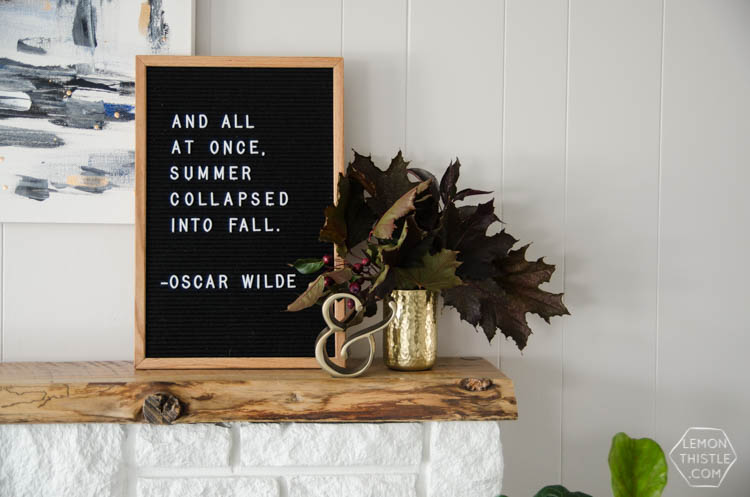 Love this natural and metallics autumn home tour