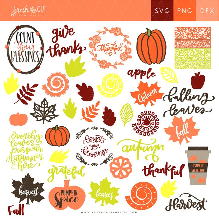 Fall Fresh Cut SVG Bundle